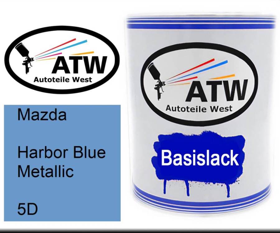 Mazda, Harbor Blue Metallic, 5D: 1L Lackdose, von ATW Autoteile West.